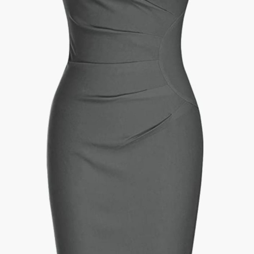 Grey Slim Business Pencil Dress (NWOT)